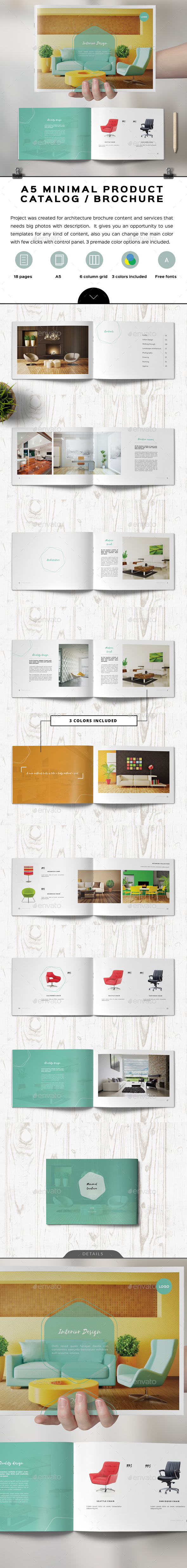A5 Minimal Product Catalog / Brochure - Catalogs Brochures