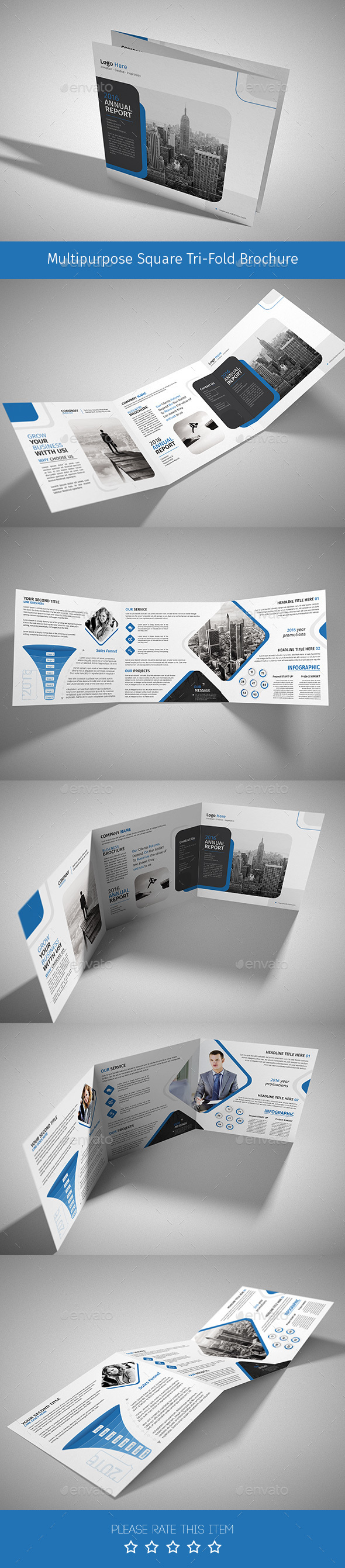 Corporate Tri-fold Square Brochure 10 - Corporate Brochures