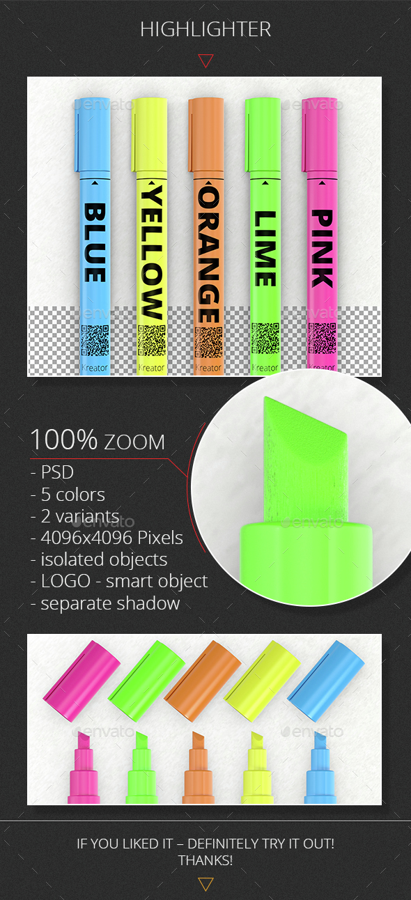 Highlighter - Objects 3D Renders