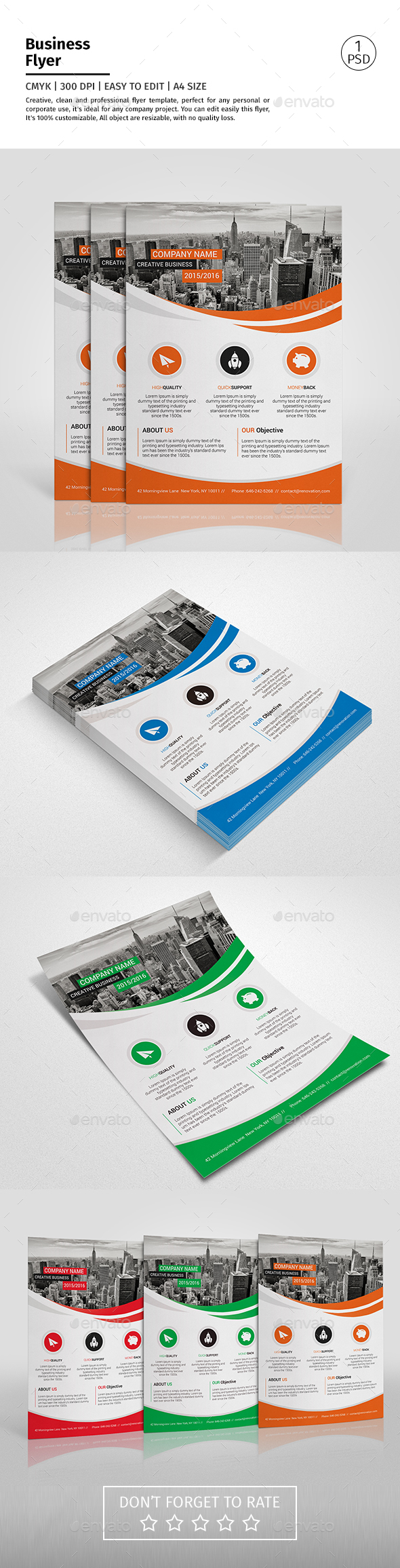 A4 Corporate Business Flyer Template Vol 02 - Corporate Flyers