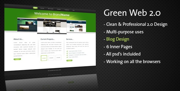 CleanProfessional - Green - ThemeForest 59510