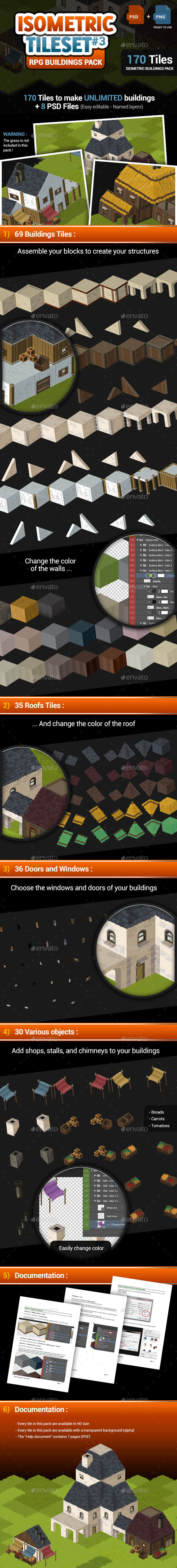 Isometric Tileset #3 - Buildings Creator Pack - Tilesets Game Assets