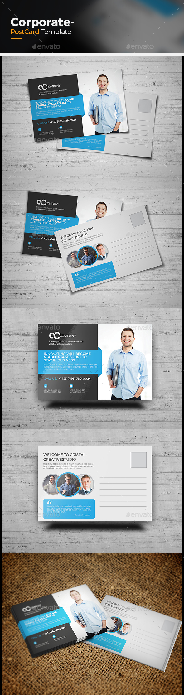 Postcard Template - Cards & Invites Print Templates