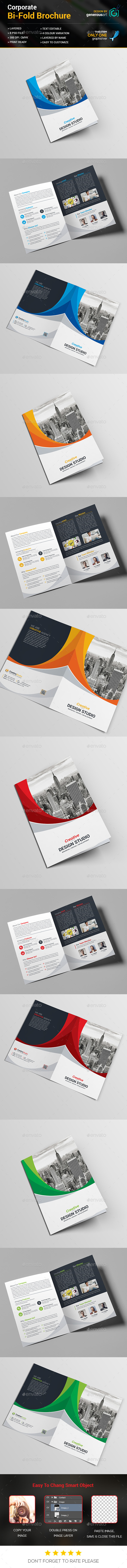 Bi-Fold Business Brochure Template - Corporate Brochures