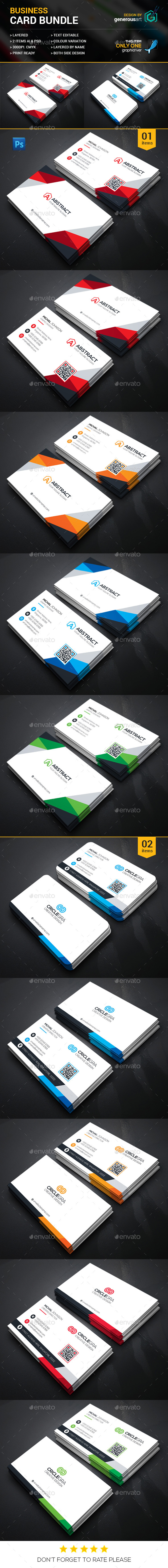 Business Card Bundle 2 in 1 - Corporate Business Cards