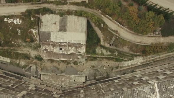 AERIAL VIEW. Frame Of Unfinished Building Outside City