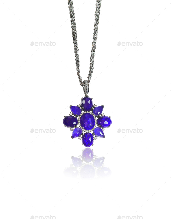 Lapis Lazuli and diamond necklace