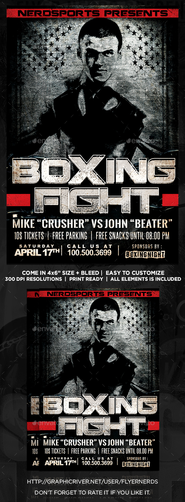 Boxing Fight Sports Flyer - Sports Events