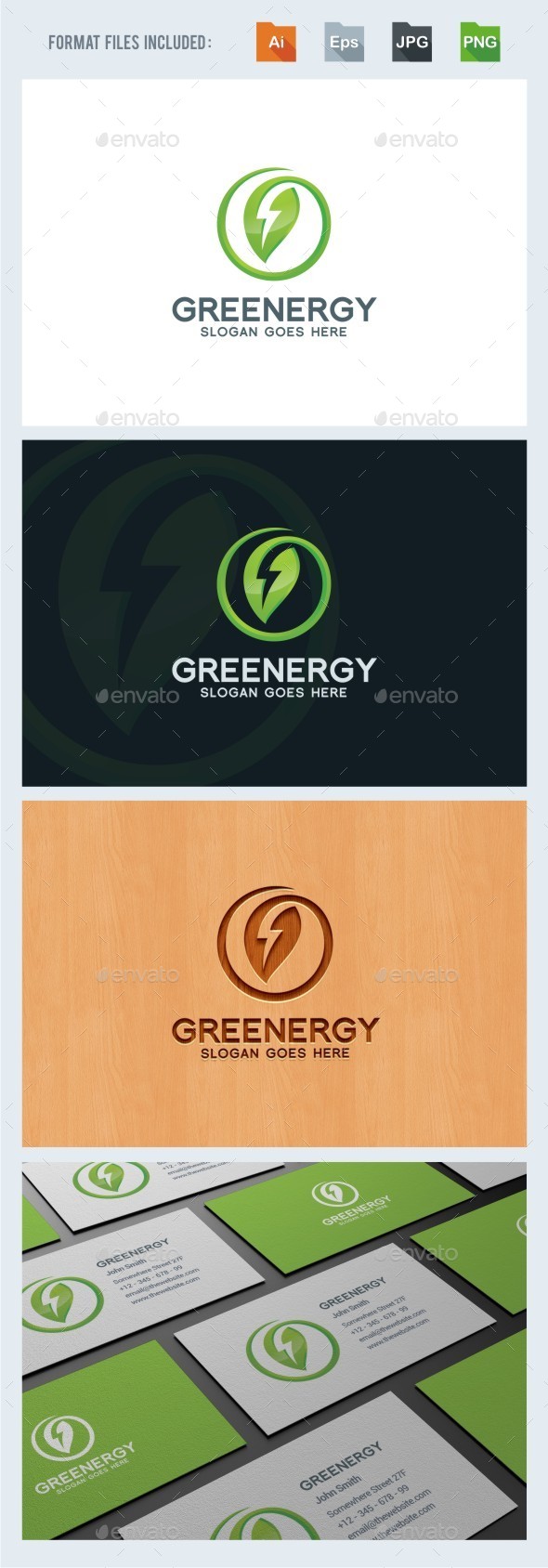 Green Energy Logo Template - Nature Logo Templates