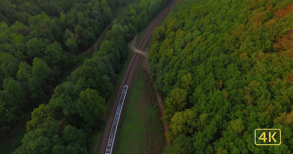 Aerial Over Train