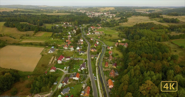 Aerial Over Village