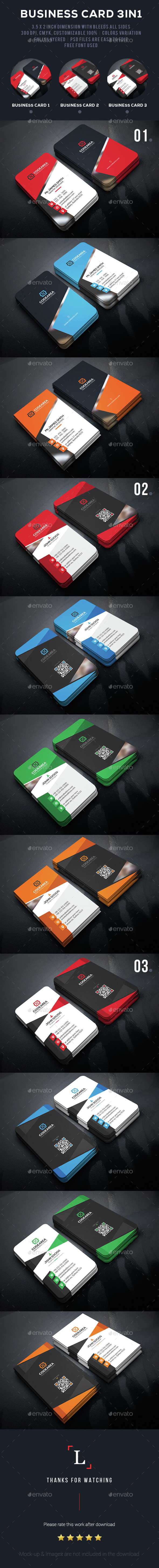 Corporate Business Card Bundle - Business Cards Print Templates