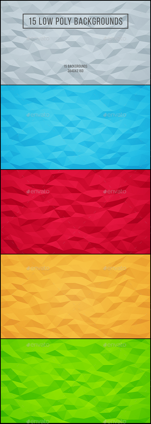 15 Low Poly Backgrounds - Abstract Backgrounds
