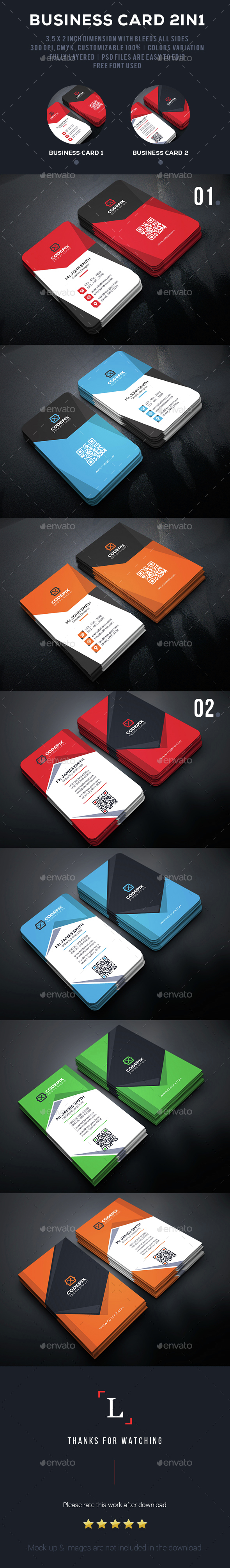 Modern Business Card Bundle - Business Cards Print Templates