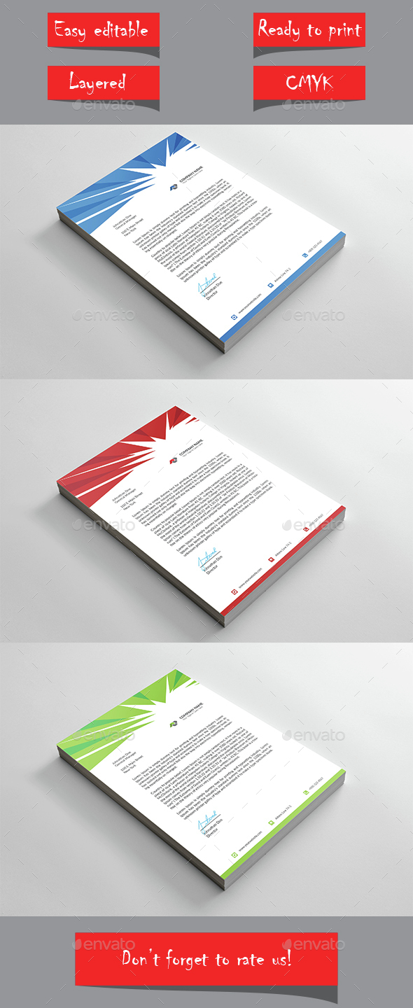 Letterhead - Stationery Print Templates