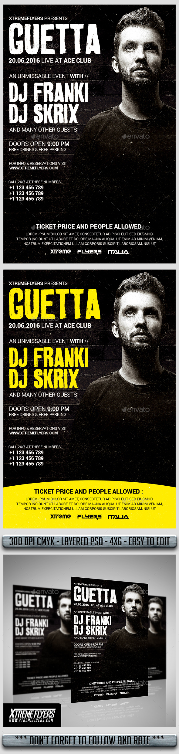Guest DJ Flyer - Clubs & Parties Events