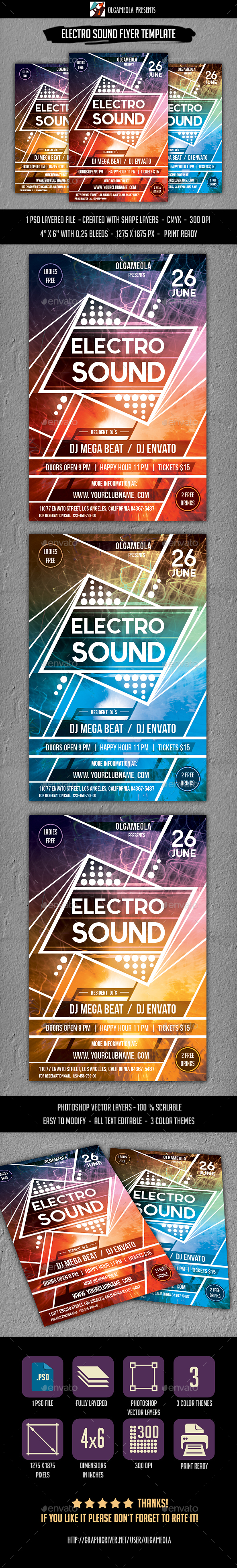 Electro Sound Flyer Template - Clubs & Parties Events