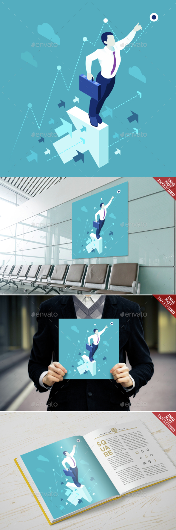Business Graph 01 People Isometric - Concepts Business
