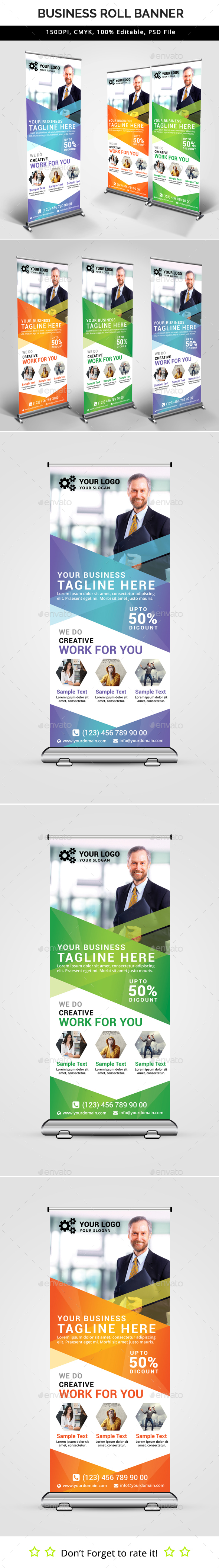 Business Roll Up Banner V30 - Signage Print Templates