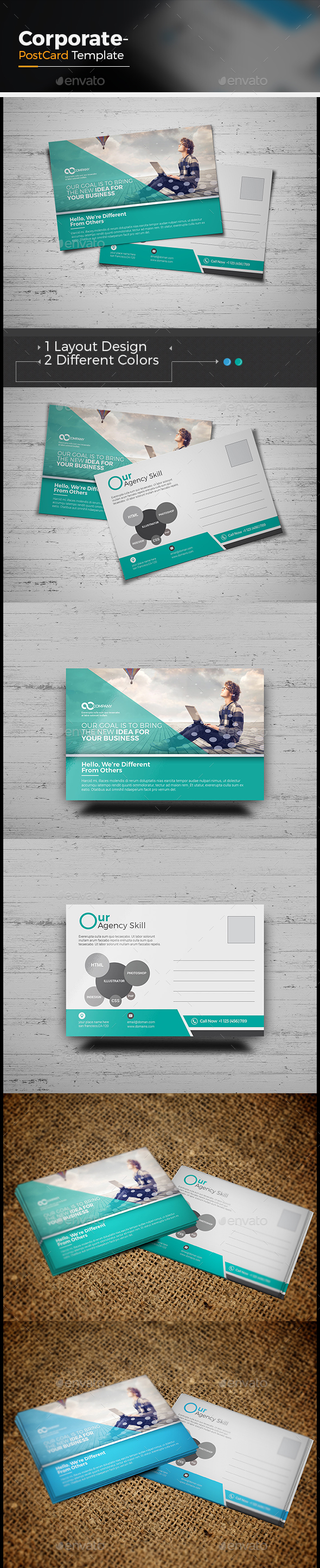 Agency Postcard Template - Cards & Invites Print Templates