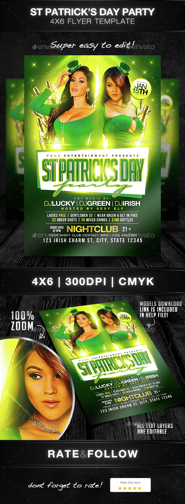 St Patricks Day Party Flyer Template - Holidays Events
