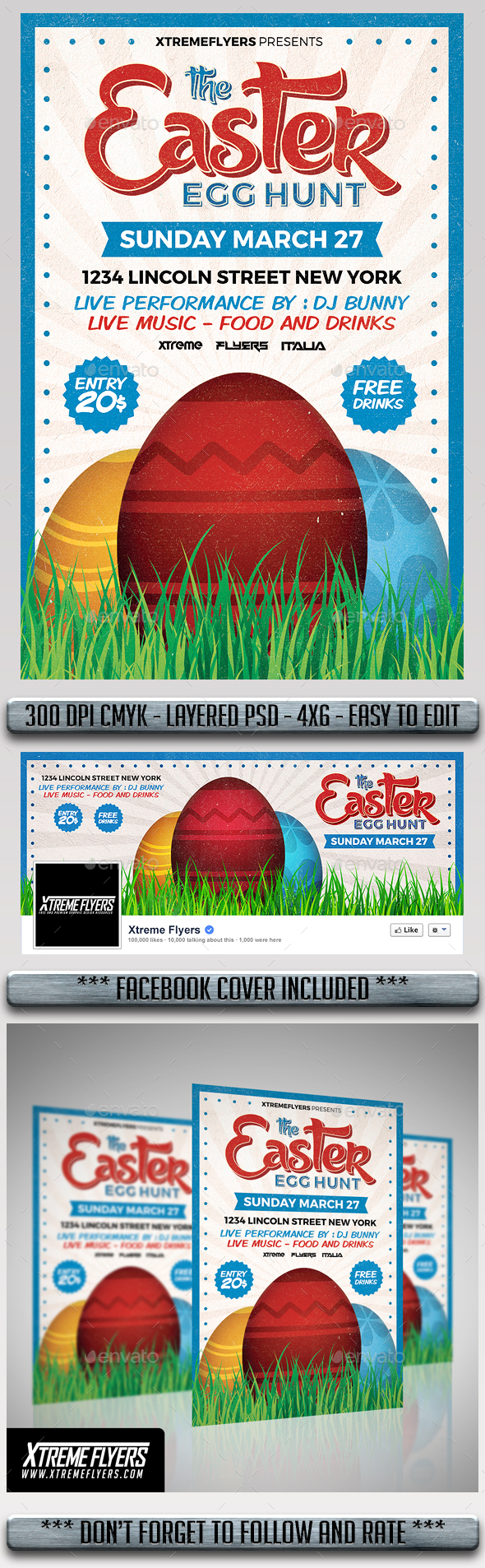 Easter Egg Hunt Flyer - Holidays Events