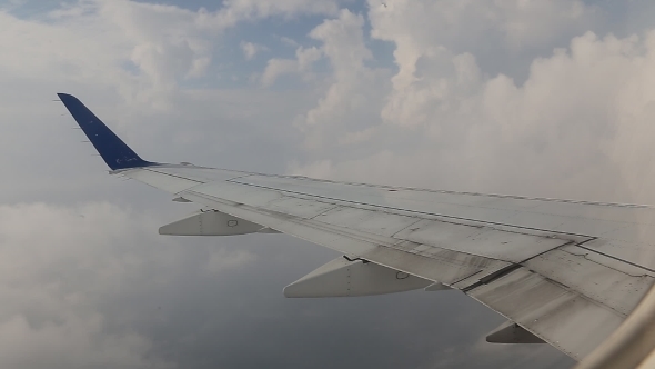 Plane Sky Clouds Horizont alt