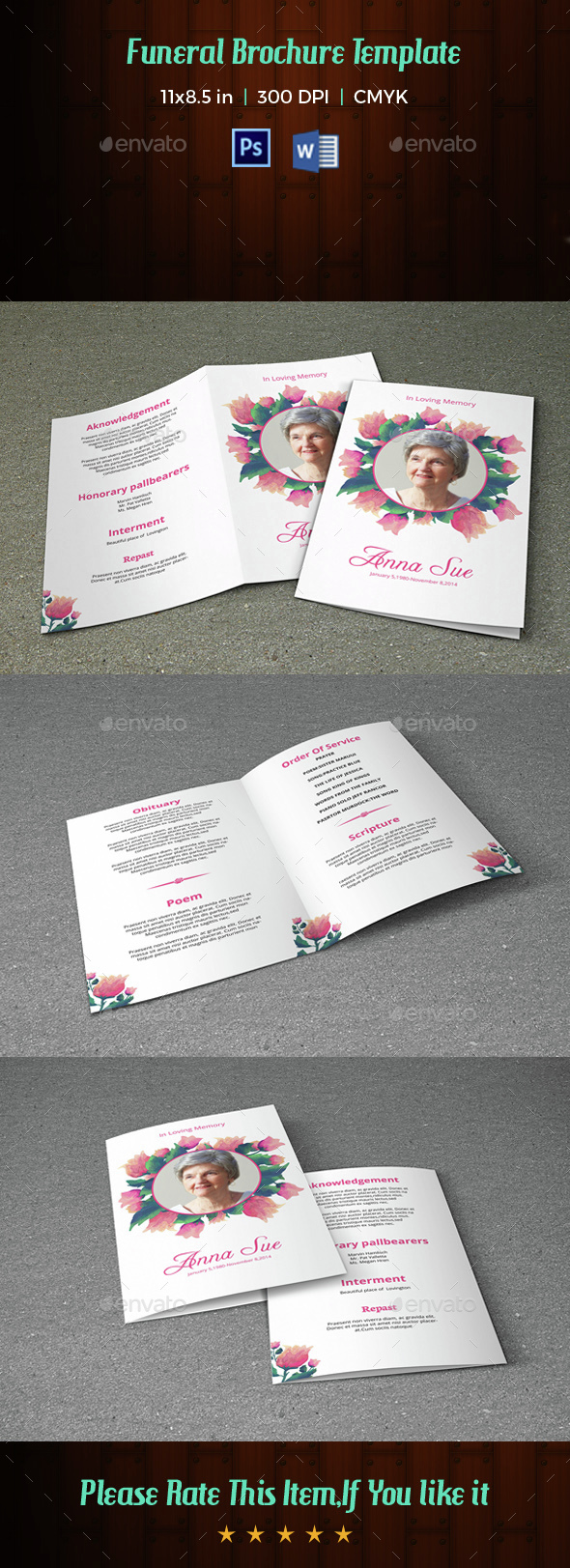 Funeral Program Template-V27 - Informational Brochures