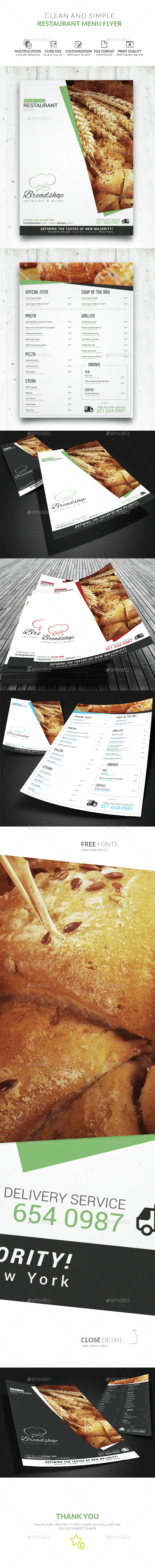 Food Menu - Restaurant Flyers