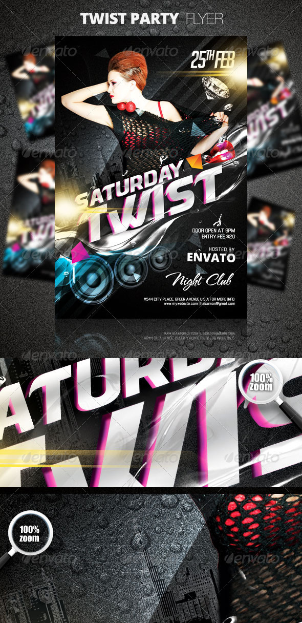 Twist Party Flyer - Clubs & Parties Events