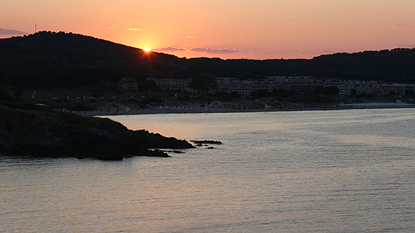 Bulgaria Beach Sunset View. alt