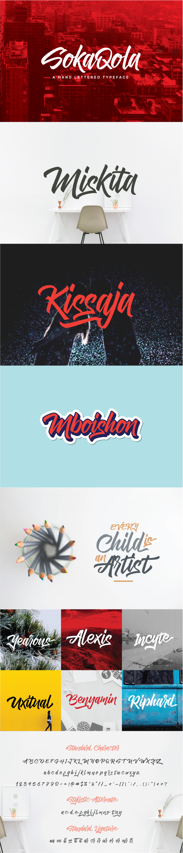 SokaQola Font - Hand-writing Script