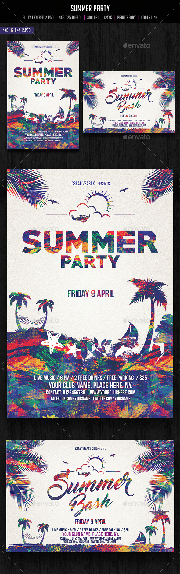 Summer Party Flyer - Clubs & Parties Events