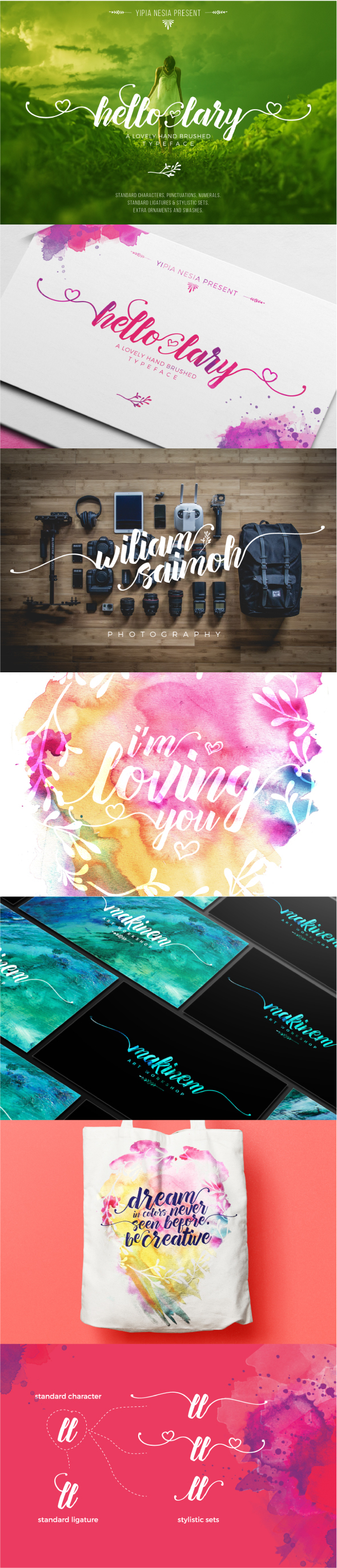 Hello Lary Font - Calligraphy Script