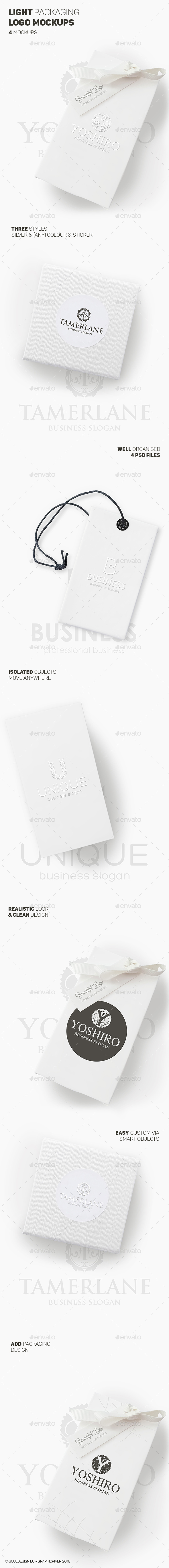 Light Logo Mockups - Logo Product Mock-Ups