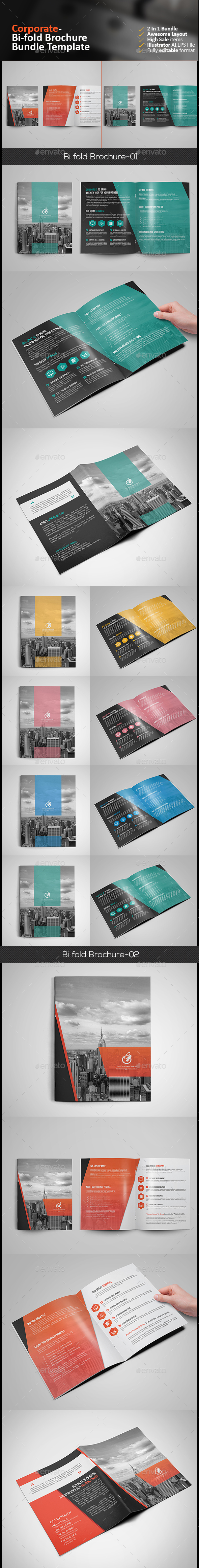 Corporate Bi Fold Brochure Bundle - Corporate Brochures