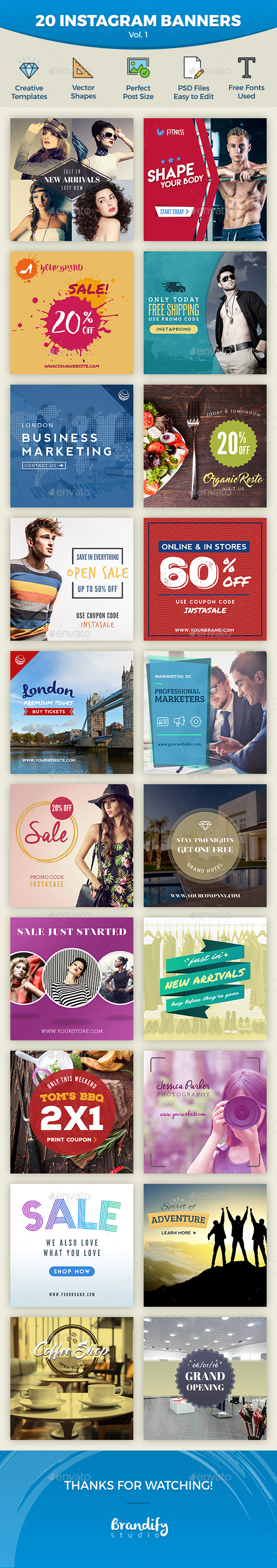 Instagram Promotional - Social Media Web Elements