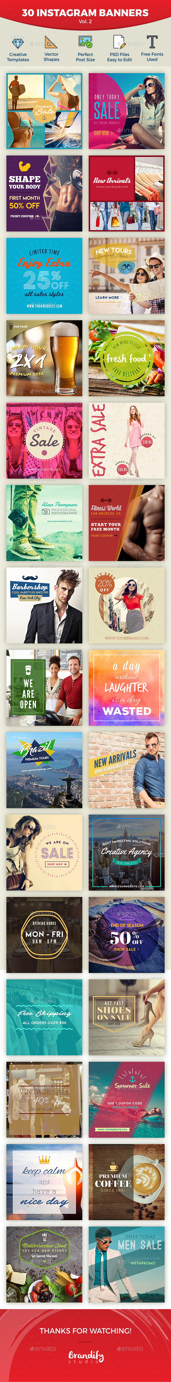 Instagram Banners - Social Media Web Elements