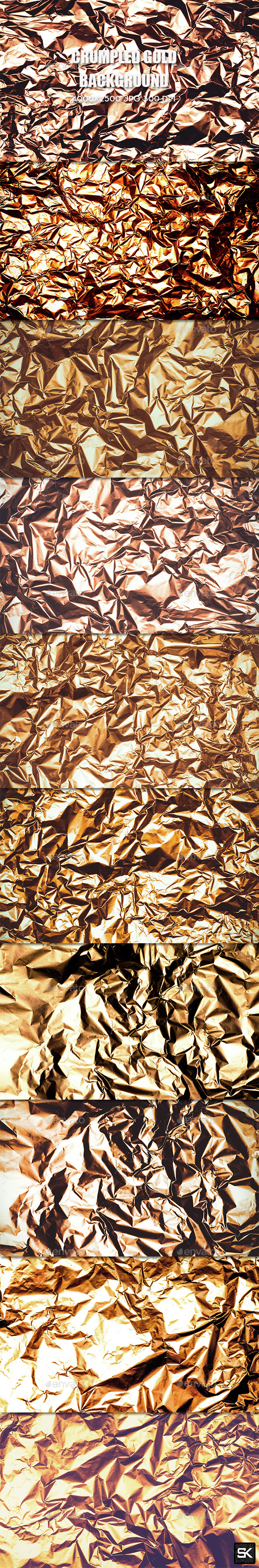 Crumpled Gold - Miscellaneous Backgrounds