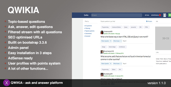 QWIKIA - ask and answer platform - CodeCanyon Item for Sale