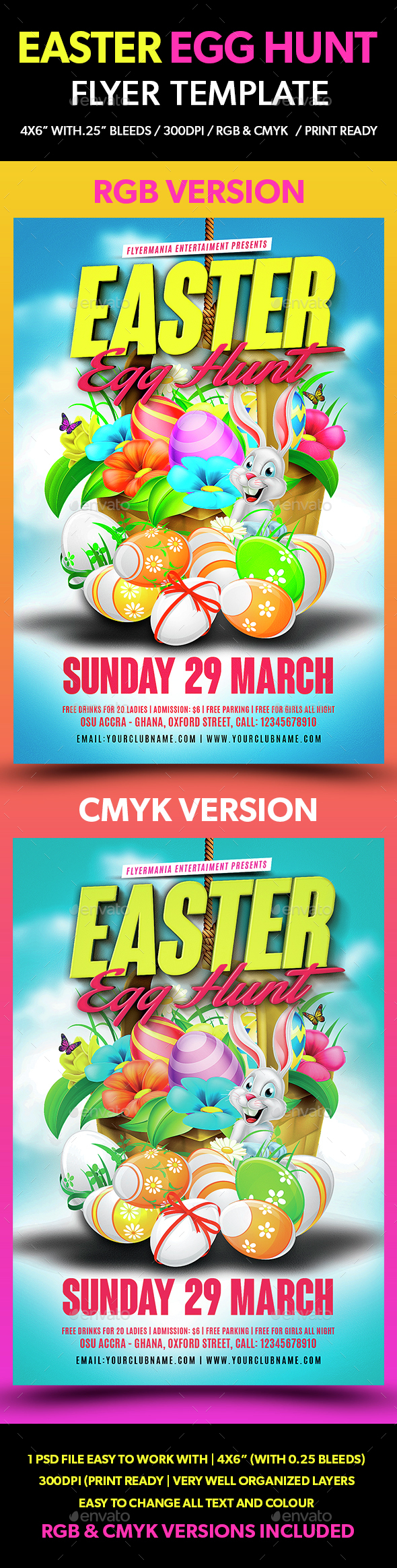 Easter Egg Hunt Flyer Template - Flyers Print Templates