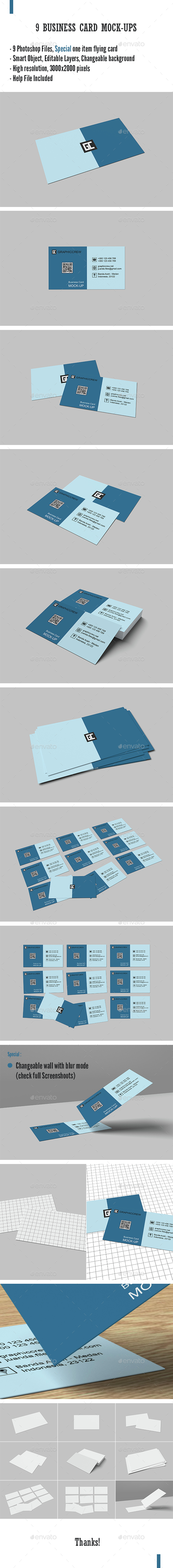 9 Business Card Mockup - Business Cards Print