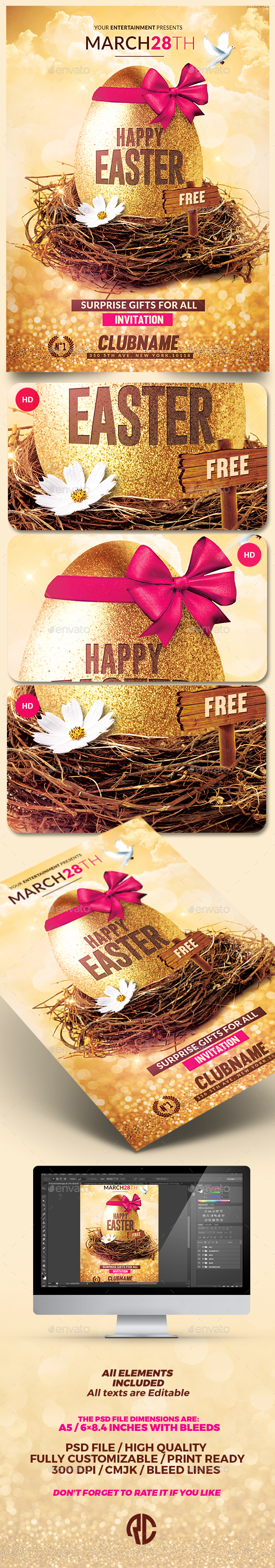 Happy Easter | Flyer Psd Template - Events Flyers