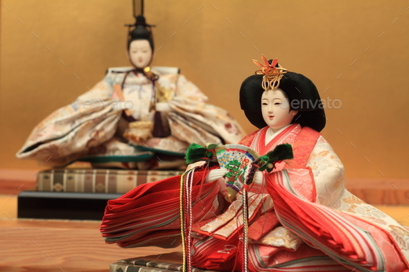 Hina doll (Japanese traditional doll) to celebrate girl\'s growth
