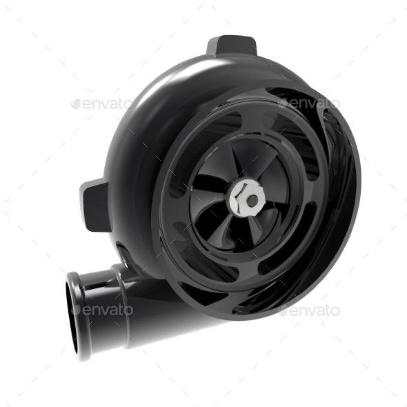 Turbo Compressor 3D Render - Objects 3D Renders