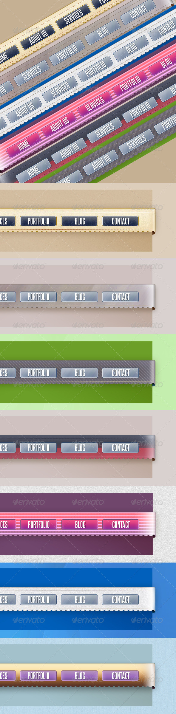 7 Premium Web Menus For All Occasions - Navigation Bars Web Elements