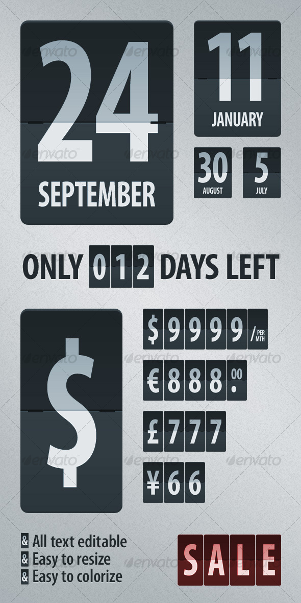 Flipping Digits - Miscellaneous Web Elements
