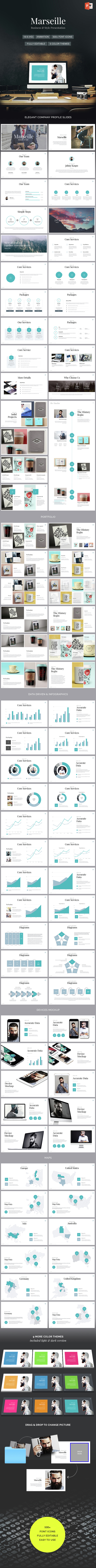 Marseille - Elegant Powerpoint Template - PowerPoint Templates Presentation Templates