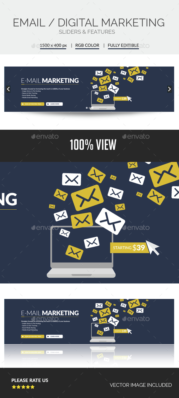 Email Marketing Slider - Sliders & Features Web Elements