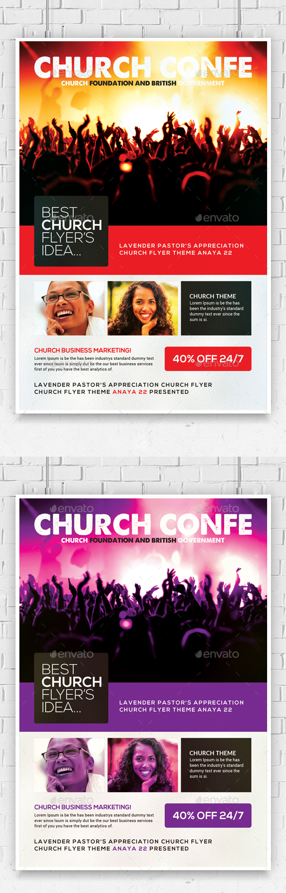 Gospel Glory Church Flyer - Church Flyers